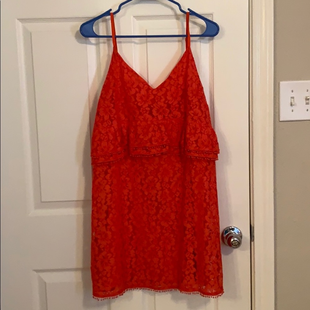 Orange Lace Sundress